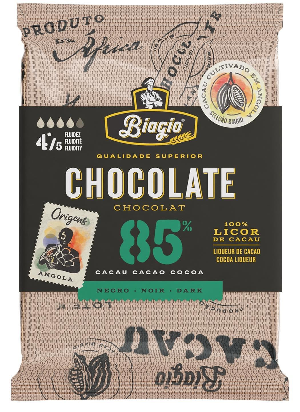 BIAGIO CHOCOLATE NEGRO 85% 600GR CX10