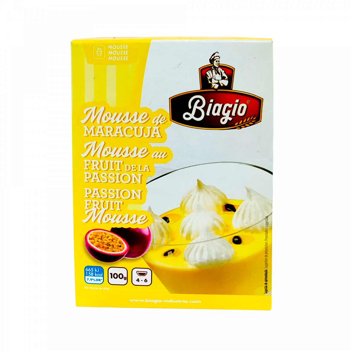 BIAGIO MOUSSE DE MARACUJA 100GR CX24