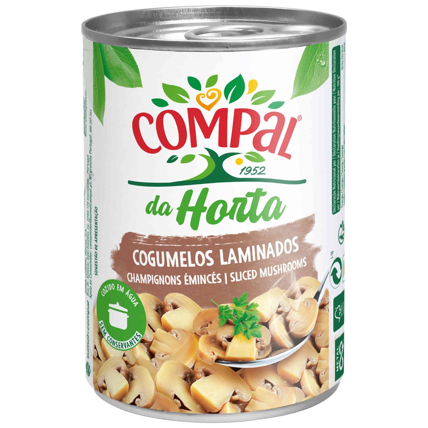 Compal Cogumelos Cortados 410Gr Cx12