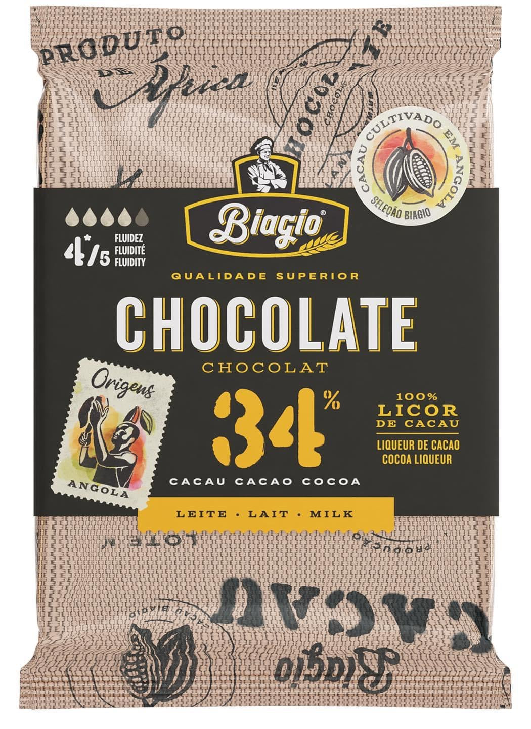 BIAGIO CHOCOLATE DE LEITE 34% 200GR CX20
