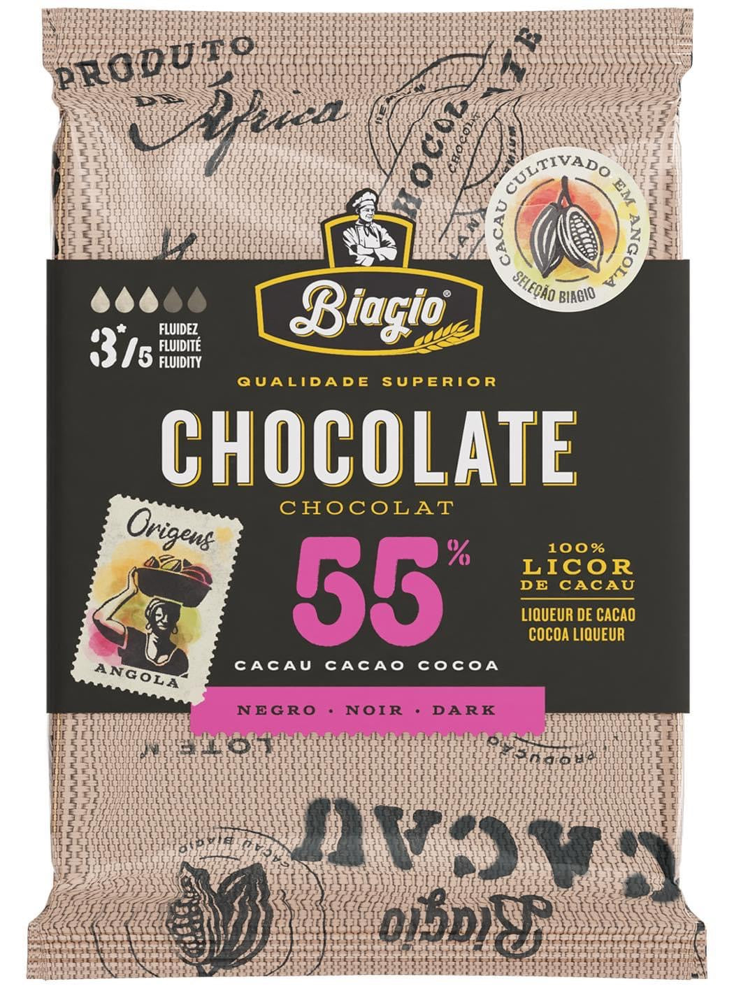 BIAGIO CHOCOLATE NEGRO 55% 120GR CX20