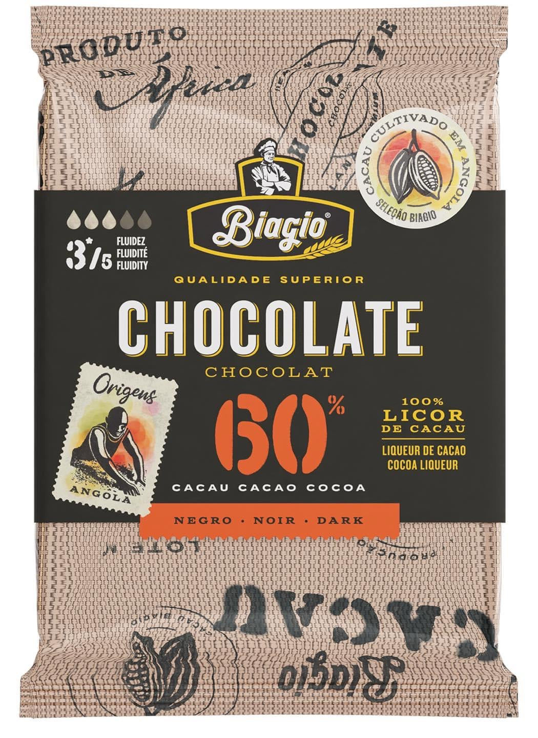 BIAGIO CHOCOLATE NEGRO 60% 120GR CX20