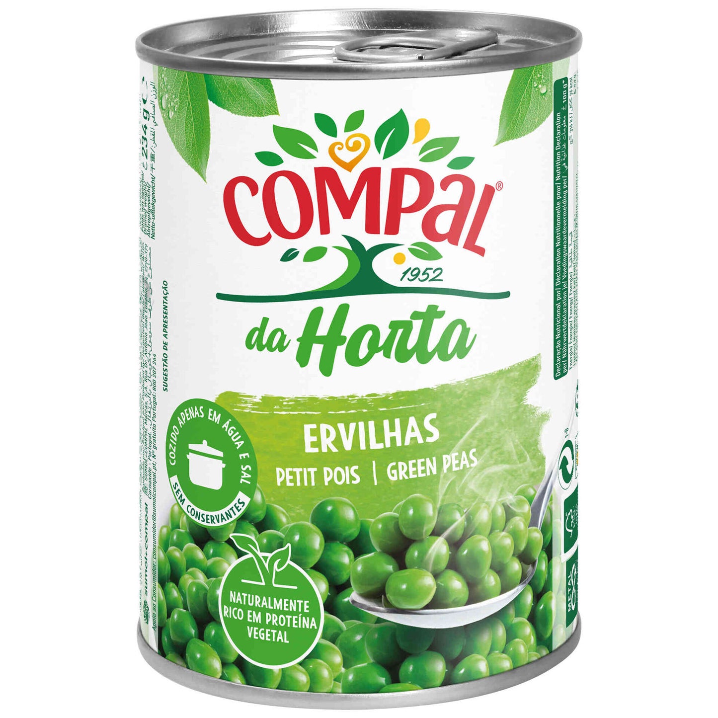 Compal Ervilha Cozida Lta 410Gr Cx6