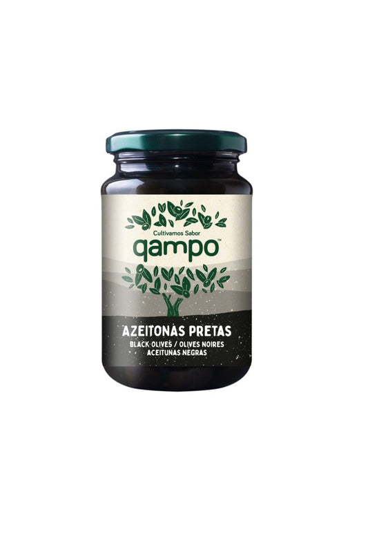 Qampo Azeitonas Pretas Inteiras 370Gr Cx12